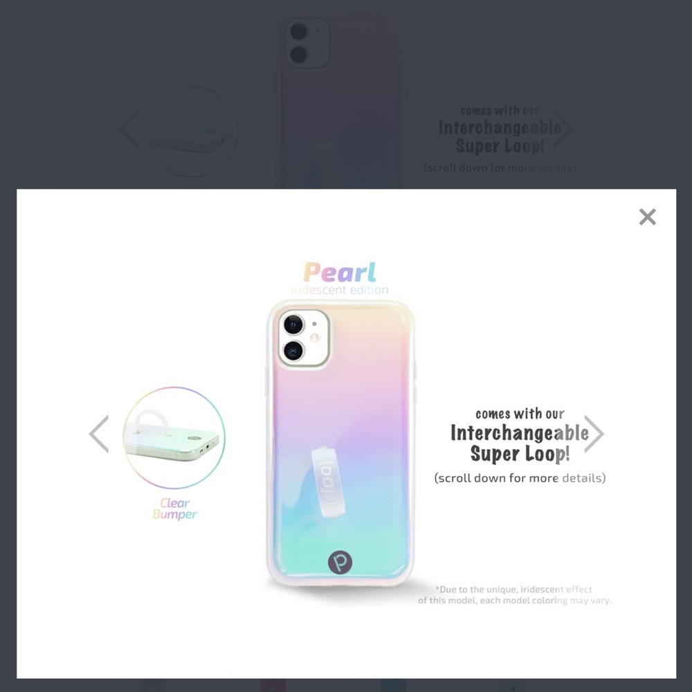 iPhone 11 righty pearl loopy case